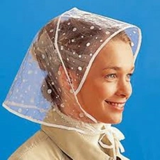 Chine Imperméable Rain Bonnet Avec Irregular à pois blanc fabricant