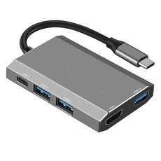 Китай E-Sun 5 в 1, адаптер для подключения концентратора USB C типа C к концентратору USB 3.0 USB 4K UHD для ноутбука типа C производителя