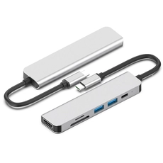 Китай E-Sun 6 в 1 Тип C USB-концентратор-адаптер для подключения концентратора к 3.0 USB SD TF Card Reader и 4K UHDHUB для ноутбука производителя