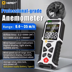 China XE-365 Professional Handheld Digital Anemometer with Thermometer Vane Measuring Wind Speed and Temperature for Worldwide manufacturer