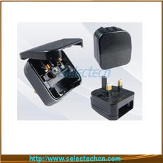 China China Shenzhen Fábrica de viagem adaptador Euro Para Reino Unido 3 Pin 13A Ficha para plugue de 2 pinos rodada SE-ECP fabricante