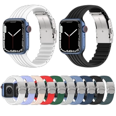 الصين CBIW519 قابلة للطي حذاب سليكون وساق لسلسلة Apple Watch Ultra 49mm 8/7/6/5/4/3 الصانع