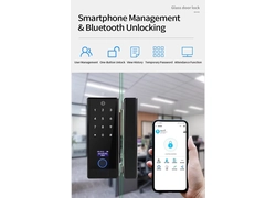 China China Factory Fresh Designed No Drill Fingerabdruck-Smart-Lock-Codekartenschlüssel für Büroglastüren Hersteller