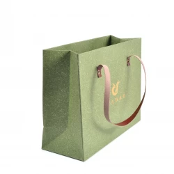 China Manufacture Shopping Paper Bag Green Gift Packaging Bag Custom Logo Size manufacturer
