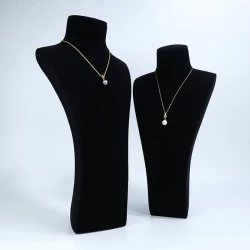 China High Quality Velvet Pendant Necklace Stand Jewellery necklace Bust Display Custom Size Material manufacturer