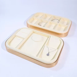 China Yadao Jewelry Display Metal Tray Showcase Display Necklace Ring Bangle Earrings Pendant Metal Tray manufacturer