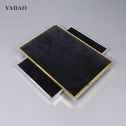 China Jewelry tray for display stainless steel flannel display plate Versatility stylish design plate manufacturer