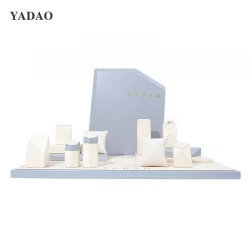 China Gray Square Paint jewelry display set MInimalist modern design affordable jewelry stands Ring bracelet stand manufacturer