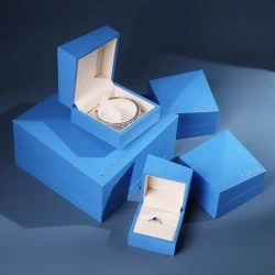 Kina Kinesisk fabrik Nyt specielt design Fine smykker dobbelt ringemballage uregelmæssig boks fabrikant