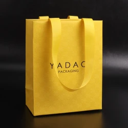 Trung Quốc Bộ Túi Giấy Và Ruy Băng Màu Vàng chanh | Giải pháp đóng gói trang sức tùy chỉnh nhà chế tạo