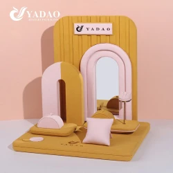 Trung Quốc Metal texture Champagne gold leather jewelry exhibition shop display props set - COPY - hfeiuc nhà chế tạo