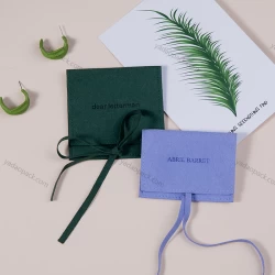 China Envelope microfiber pouch in Christmas green and purple color manufacturer