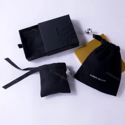 porcelana Black micrfiber envelope pouch with string - COPY - e7on4i fabricante