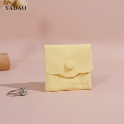 Cina custodia per confezione di gioielli in morbida microfibra di colore giallo produttore