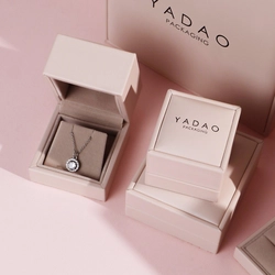 China Factory Custom logo Luxury Pink Jewellery Pu Leather Ring Earrings Necklace Bracelet Packaging Box Wholesale Pink Jewelry Box manufacturer