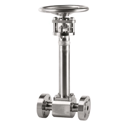 China Handle wheel operated DN20 PN16 ASTM B182 F304 forged hard seat  RF connection cryogenic globe valve manufacturer