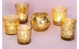 Kerzenständer Glas Votive Spot Plating Gold