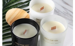 OEM glass candle holder jars with wood lid
