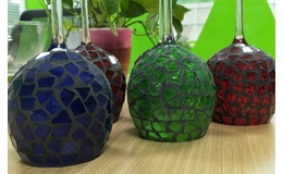 Bougeoir mosaïque craquelé Vendeur