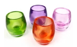 Recipientes diferentes da vela do vidro do caso do estilo por atacado