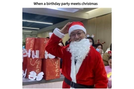 When a birthday party meets Christmas