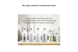 Why is glass suitable for aromatherapy bottles?