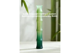Sunny Glassware stellt eine individuelle, von Bambus inspirierte Aromatherapieflasche her