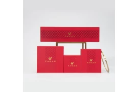 Red lucky vintage jewelry style box