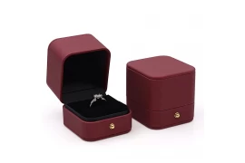 Factory Direct Supply Jewelry Box Red Ring Box Luxury Customized Logo Pendant Box