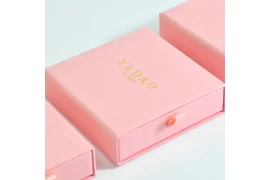 Paper drawer box with sponge insert sakura pink