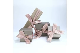 New design cardboard box with silk decorate