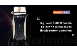 Máquina de depilação a laser de diodo profissional de alta potência 1600 W 755nm 808nm 1064nm depilação a laser de diodo
