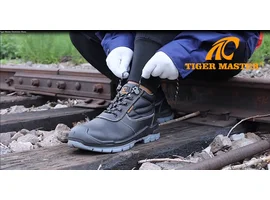 China Tiger Master Sicherheitsschuhe aus Leder für Bau und Industrie Hersteller