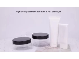 plastová kosmetická nádoba a zkumavka