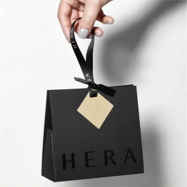 Chine Mini sac en papier de couleur noire à design fabricant
