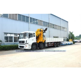 China 14000 - 16000 kg DONGFENG KINLAND 8*4 Folding Truck With Crane manufacturer