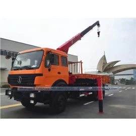 Tsina Beiben truck mount crane china tagagawa, 6x4 truck loader crane supplier sa china, derrick cargo truck supplier Manufacturer