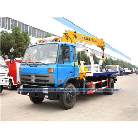 Tsina Dongfeng 4x2 5ton tow truck na may 5ton crane hot sale Manufacturer