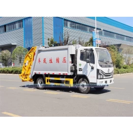 China Dongfeng 6m3 trak sampah, trak sampah mampatan pengilang