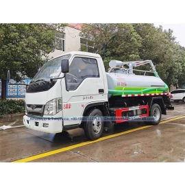 China Foton 3000liters small Fecal Suction Truck for sale manufacturer
