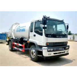 China Japanese ISUZU 4x2 vacuum truck 10000l vacuum sewage suction truck price vacuum tanker truck manufacturer
