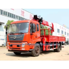 porcelana New Condition Dongfeng 8000 kgs Knuckle Boom Crane Truck For Sale fabricante