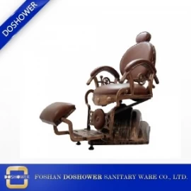 China 2018 wooden reclining hydraulic barber chair classic style hair salon furniture manufacturer