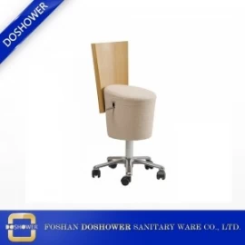 China Adjutable height stylish stool with wooden backrest and chrome base Professional Salon Stool manufacturer