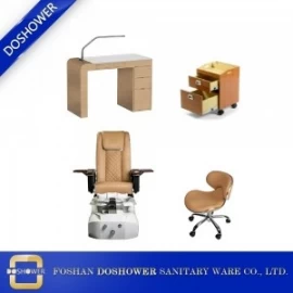 China Cheap Massage Pedicure Chair with Nail Table Beauty Salon Furniture Package Wholesale DS-L1902 SET manufacturer