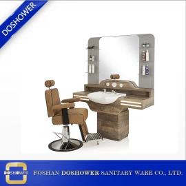 China China Doshower salon mirror furniture with beauty salon equipment of hair spa shampoo station factory Hersteller