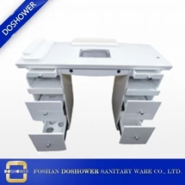 China China Wooden table with Marble Surface Excellent Nail Salon Table On Sale manufacturer