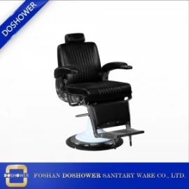 porcelana China Silla de salón de peluquería fabricante con silla de peluquero negro para sillas de barbero de servicio pesado fabricante