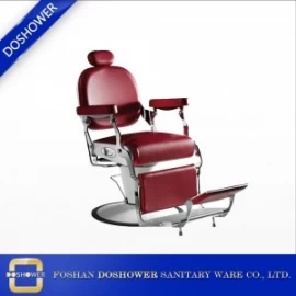 中国 中国贅沢な赤い理髪議長のためのリクライニングされた椅子の椅子が付いているサロンの椅子の理髪師サプライヤー メーカー