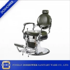 China Fábrica de cadeiras de barbeiro chinês com cadeiras de barbeiro vintage para cadeira de barbeiro verde fabricante